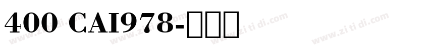400 CAI978字体转换